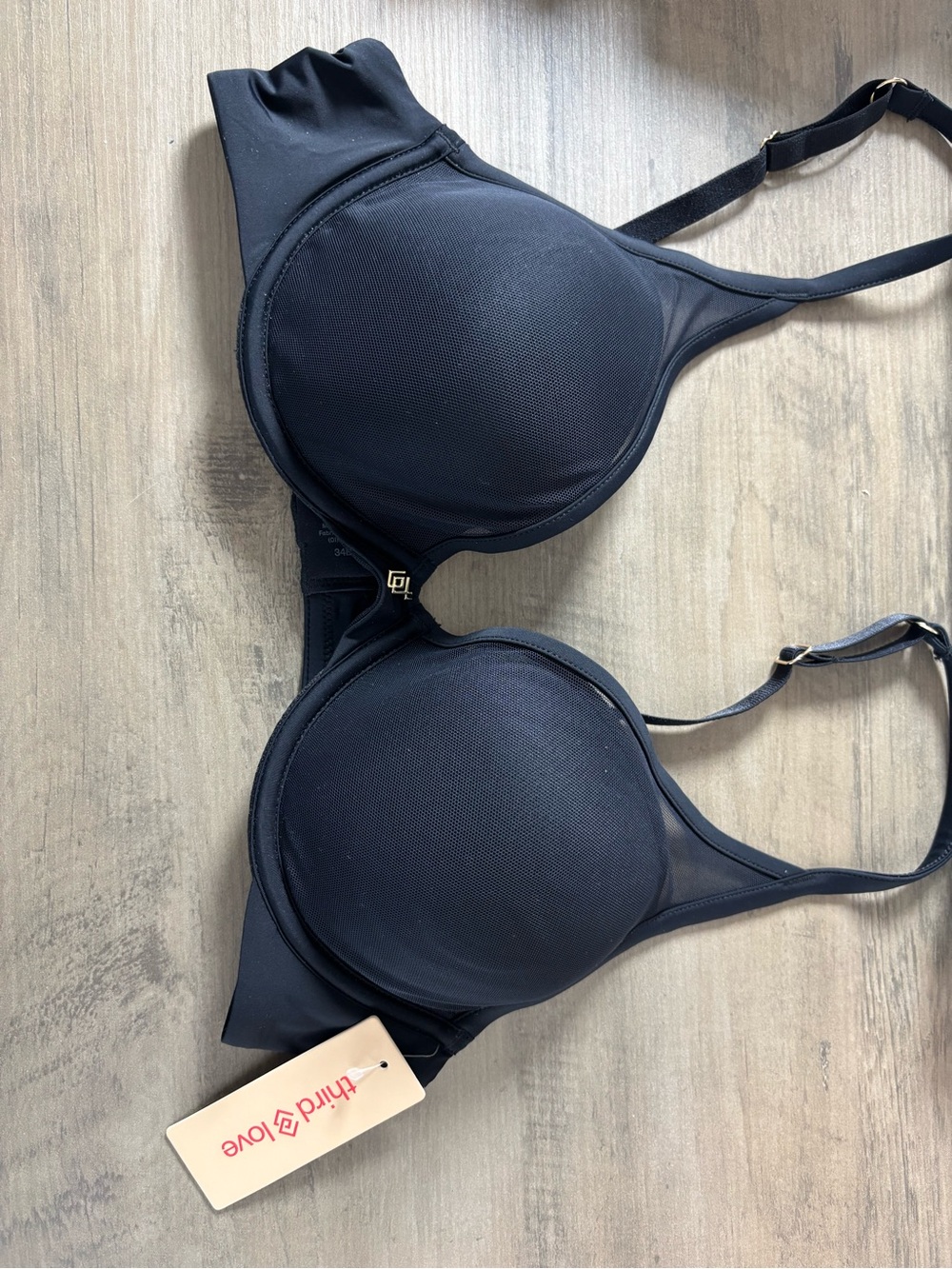 ThirdLove Uplift Plunge in Black, Size 34 B 1/2